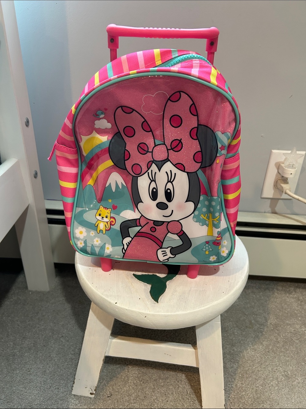 Girls Small Disney Minnie Mouse Rolling Bag